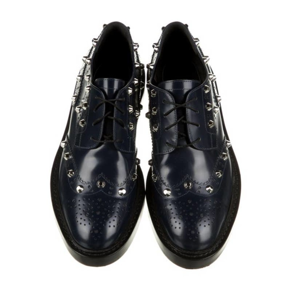 BALENCIAGA Leather Studded Accents Oxfords - Picture 3 of 5